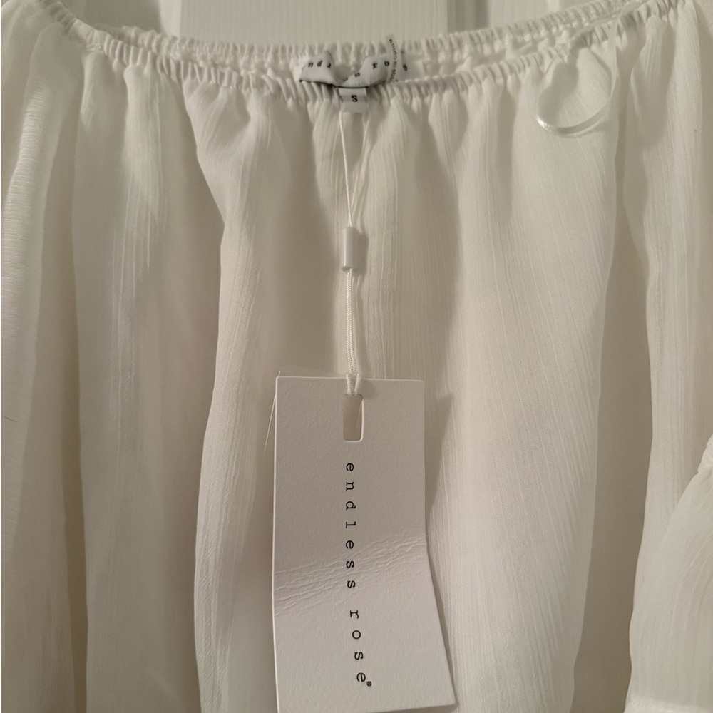Endless Rose White Ruffled Romper - Picture 2 of 2